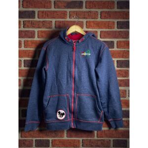 Disney Parks Zip-Up Hoodie – 2018 “The Year to Be Here” – Blue – Kids XL